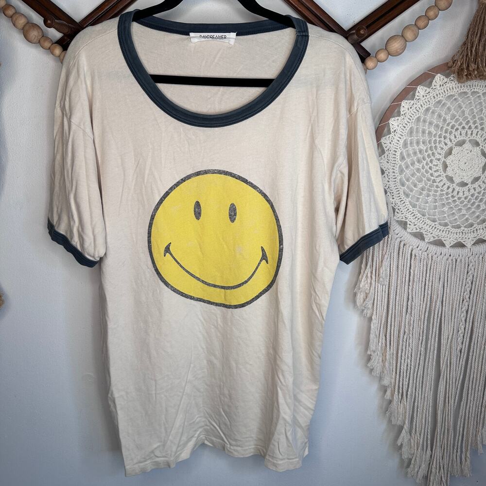 Daydreamer Free People Classic Smiley Ringer T